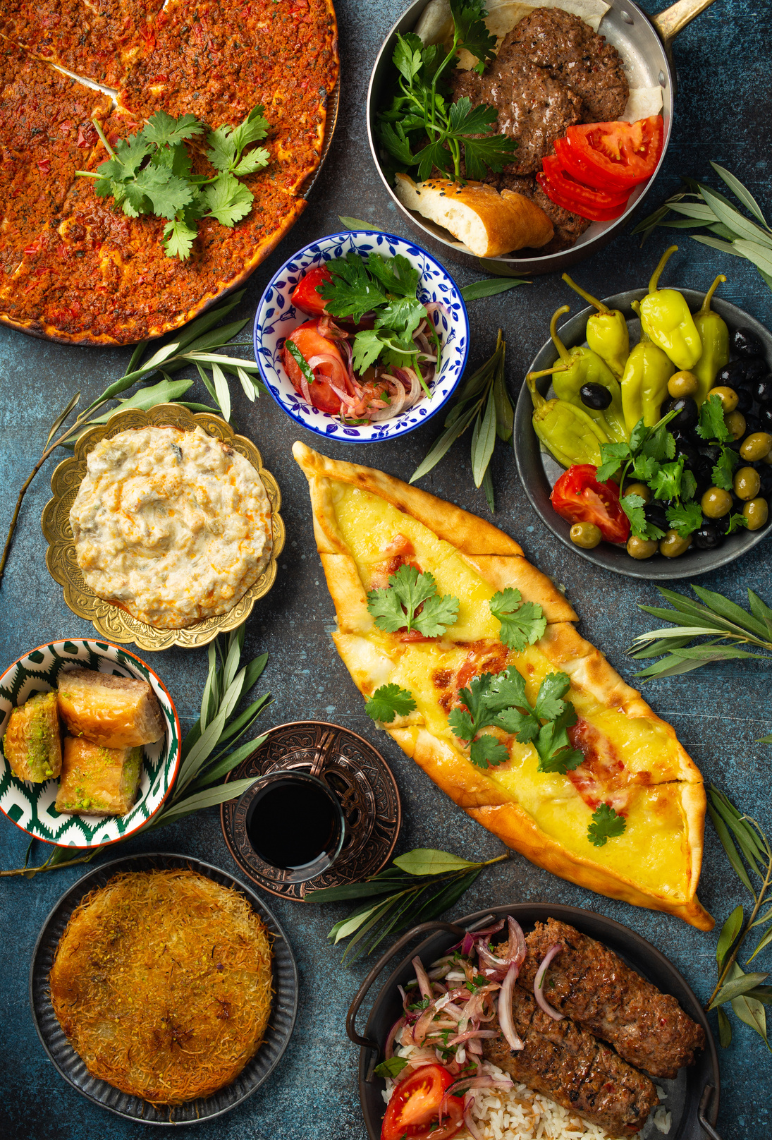 Assorted Traditional Turkish Food
